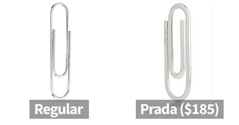 prada paper clip|expensive paperclip.